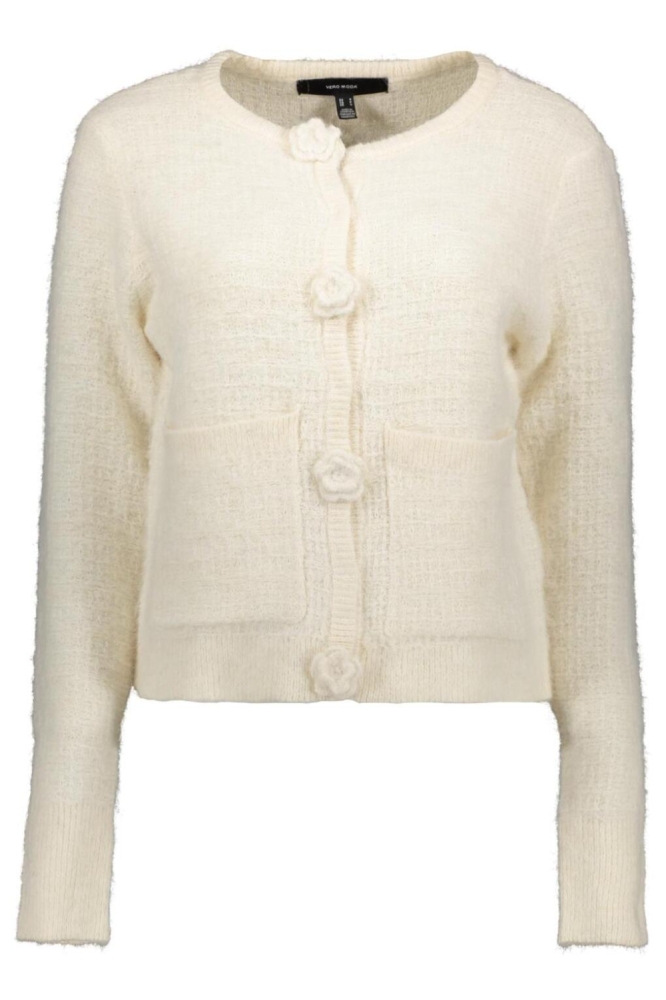 VMBLOSSOM LS O-NECK CARDIGAN BOO 10331445 BIRCH/MELANGE